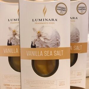 Luminara fragrance pods Vanilla sea salt set of 3 New